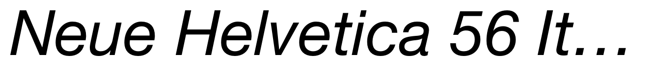 Neue Helvetica 56 Italic